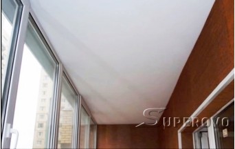 Натяжной потолок на балкон белый матовый одноуровневый до 7 кв.м в Барановичах 